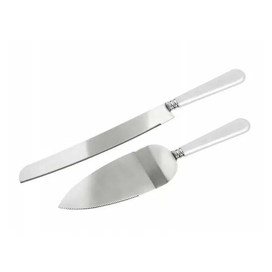 Bruiloft kado bruidstaart serveerset