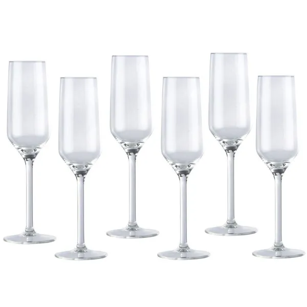Champagneglas / glazen 6x stuks 22 centiliter