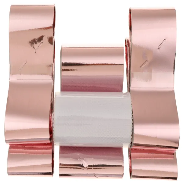 Trouwauto lint met strikjes - Bruiloft - rose goud - just married - autodecoratie set