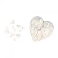 200x Witte hartjes blaadjes feestartikelen