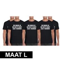 5x Vrijgezellenfeest Die sukkel gaat trouwen shirt heren Maat L