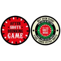 After shots drankspel op bierviltje 10x