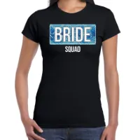 Bride squad t-shirt zwart voor dames