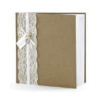 Bruiloft gastenboek vintage 20,5 cm