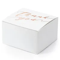 Cadeaudoosje Thank You - Bruiloft bedankje - 10x stuks - wit/rosegoud - papier - 6 x 4 cm