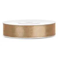 Decoratie satijn sierlint - goud - 12 mm x 25 meter - Cadeaulint satijnlint - verpakking