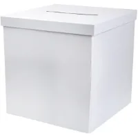Enveloppendoos basic - Bruiloft - wit - karton - 20 x 20 cm