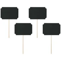 Foto prop set beschrijfbaar - Bruiloft - zwart - set 4x stuks - 11 x 8 cm