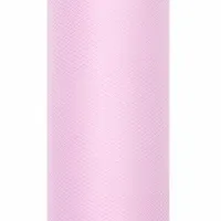 Decoratiestof tule lichtroze 15 cm breed