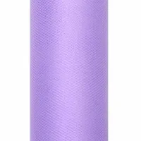 Decoratiestof tule paars 15 cm breed