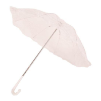 Kanten paraplu wit 60 cm