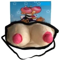 Oogmasker/slaapmasker met tieten fopartikel