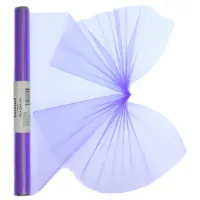 Organza strook paars 40 x 200 cm