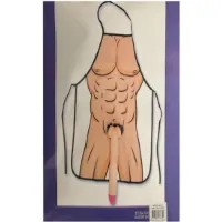 Schort - naakte man - kunststof - lange penis - vrijgezellenfeest - keukenschort