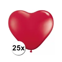25 Rode harten ballonnen 25 cm