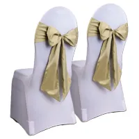 30x Bruiloft stoel decoratie gouden strikken