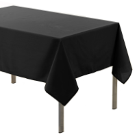 Tafelkleed/tafellaken zwart 140 x 250 cm textiel/stof