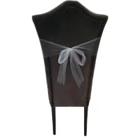 Tule stof op rol - grijs - 15cm x 9meter - Organza/mesh decoratie stoffen