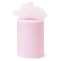 Tule stof op rol - lichtroze - 7.5cm x 20meter - Organza/mesh decoratie stoffen