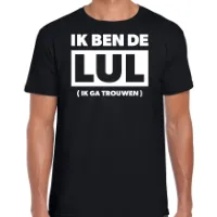 Ik ben de lul vrijgezellen feest t-shirt zwart heren
