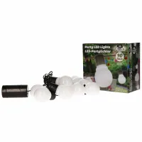 Witte feestverlichting 10 lampen - buiten/binnen feestlampjes - snoer 7.25 meter