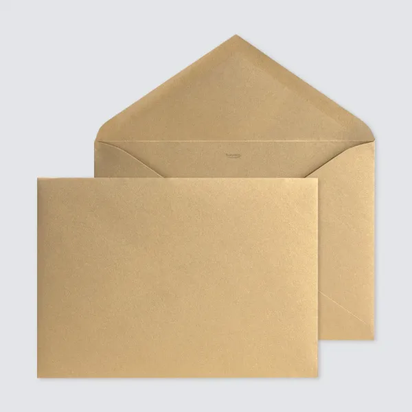 10 x Envelop metallic goud met puntklep - Trouwen