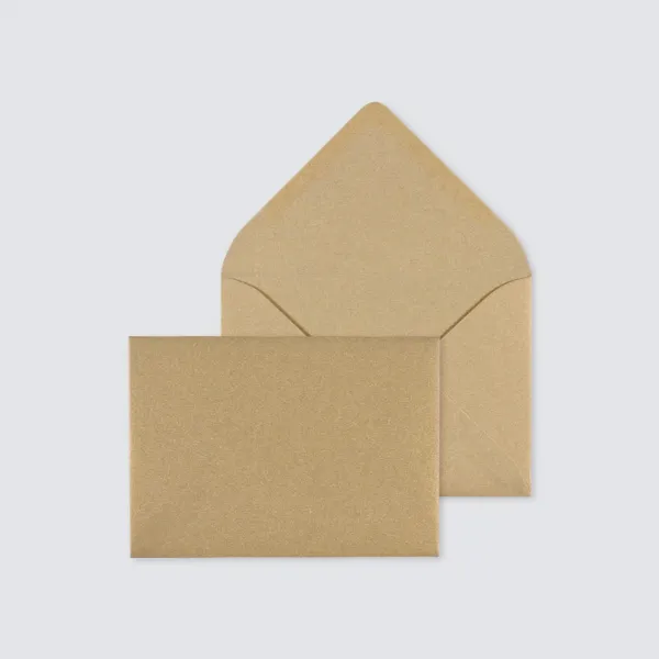 10 x Envelop metallic goud met puntklep - Trouwen