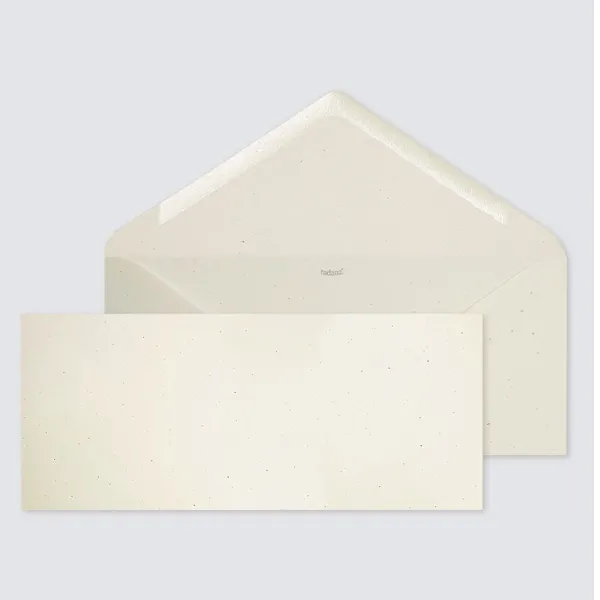 10 x Lange envelop gerecycleerd papier - Trouwen