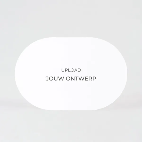 Enkele liggende kaart ovaal mat - Eigen ontwerp (proefdruk)