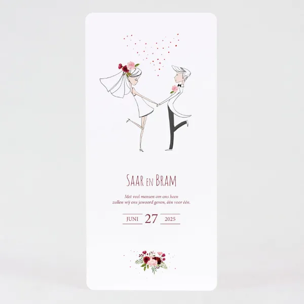 Originele trouwkaart 'Sweetheart' - Trouwen (proefdruk)