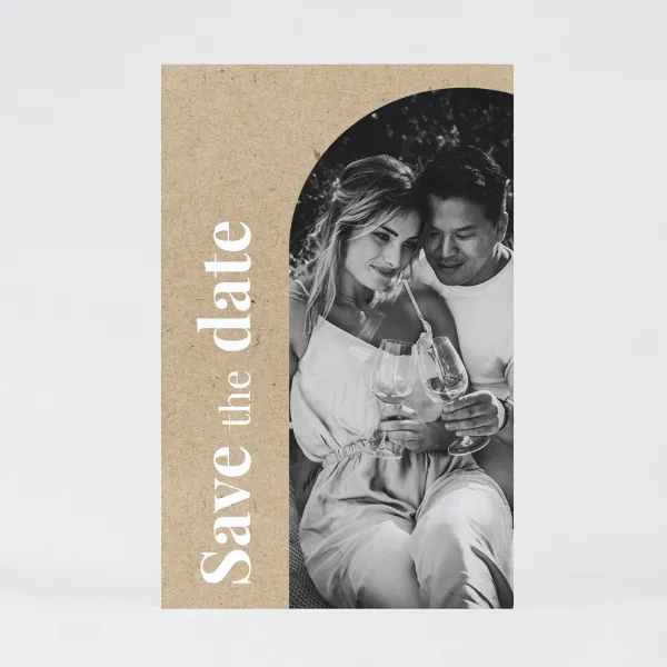 Save the date kaartje met foto Trouwen (proefdruk)