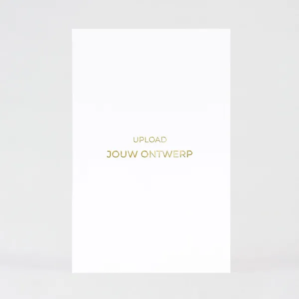 Staande kaart met rechte hoeken en folie - Eigen ontwerp (proefdruk)