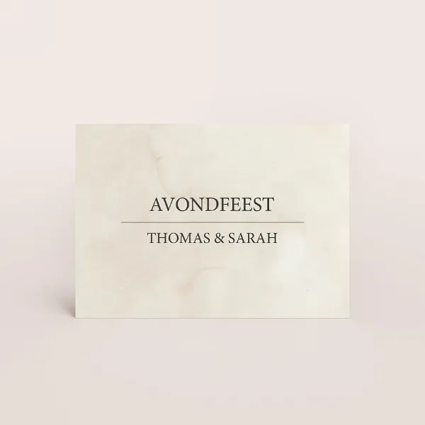 Stijlvol inlegkaartje in krantpapierlook - Trouwen (proefdruk)