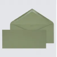 10 x Lange eucalyptus envelop met puntklep - Eigen ontwerp
