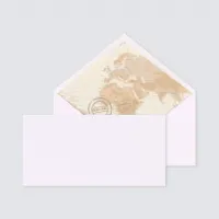 10 x Luxe envelop met losse voering landkaart - Trouwen
