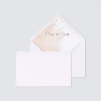 10 x Luxe envelop met losse voering roze aquarellen - Trouwen
