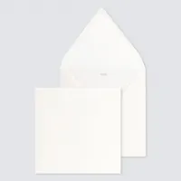 10 x Luxe vierkante envelop ecru - Trouwen