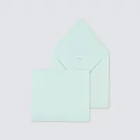 10 x Mintgroene envelop met puntklep (14 x 12,5 cm) - Eigen ontwerp