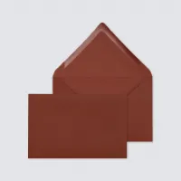 10 x Roestbruine envelop met puntklep - Eigen ontwerp