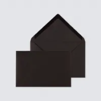 Trendy zwarte envelop met puntklep, 18,5 x 12 cm (zwart)