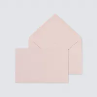 10 x Zachtroze envelop met puntklep - Geboorte