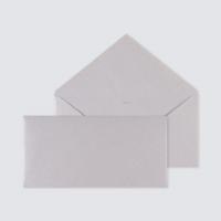 zilverkleurige envelop met puntklep, 22 x 11 cm