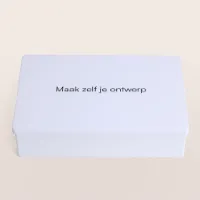 Blikken geschenkdoos met deksel zelf ontwerpen - Wit - Medium - Eigen ontwerp