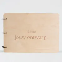 Boek met gepersonaliseerde houten kaft - Eigen ontwerp
