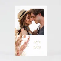 Boho save the date met foto en goudfolie (goud) (proefdruk)