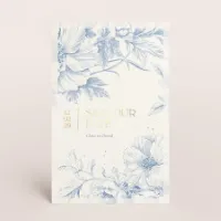 Chique save the date kaart met weelderige bloemen en goudfolie - Trouwen (proefdruk)