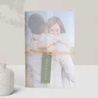 Drieluik trouwkaart met foto's in kalkomslag - Trouwen (proefdruk)