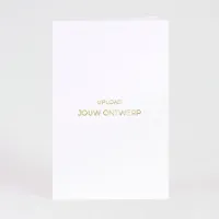 Dubbele staande kaart met rechte hoeken en folie - Eigen ontwerp (proefdruk)