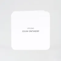 Dubbele vierkante kaart van mat papier - Eigen ontwerp (proefdruk)