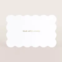 Enkele, liggende kaart met golfrand en folie - Eigen ontwerp (proefdruk)